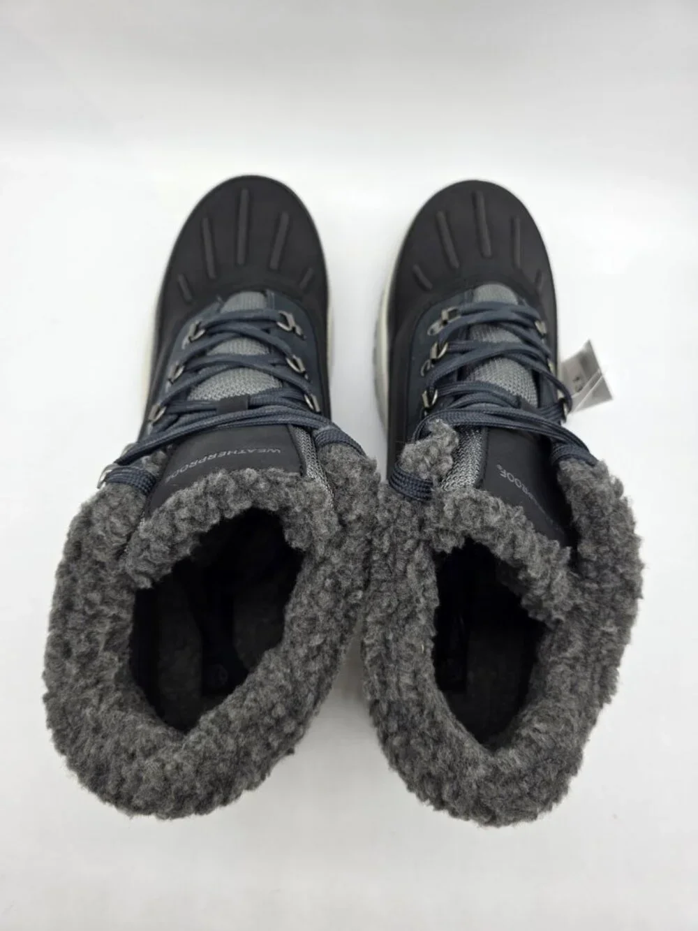 Weatherproof Mens Landon Sneaker Boots Size 13 Gray Lined Suede Memory Foam Shoe